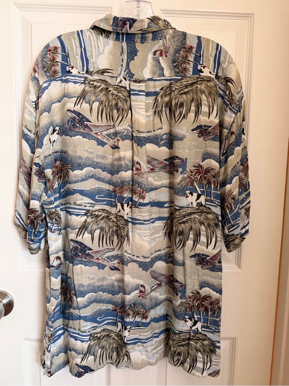 Vintage Big Dogs "Air Big Dogs" All Over Print Rayon Hawaiian Camp Shirt
Men's L - Picture 4 of 11